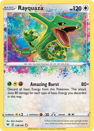 Pokemon TCG - SWSH04: Vivid Voltage - Rayquaza - 138/185 - Holofoil