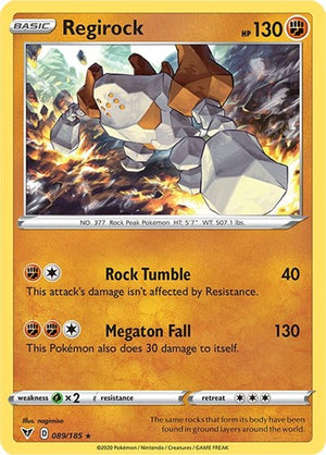Pokemon TCG - SWSH04: Vivid Voltage - Regirock - 089/185 - Holofoil