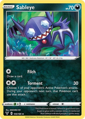 Pokemon TCG - SWSH04: Vivid Voltage - Sableye - 105/185