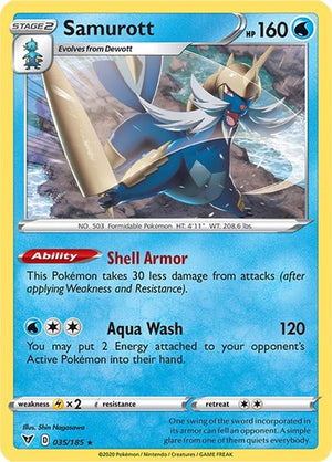 Pokemon TCG - SWSH04: Vivid Voltage - Samurott - 035/185