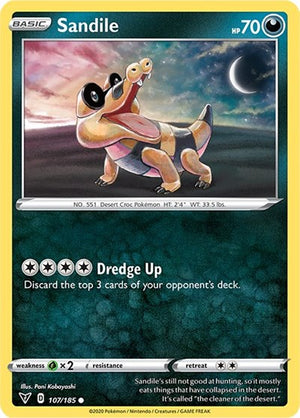 Pokemon TCG - SWSH04: Vivid Voltage - Sandile - 107/185