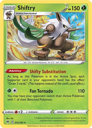 Pokemon TCG - SWSH04: Vivid Voltage - Shiftry - 012/185
