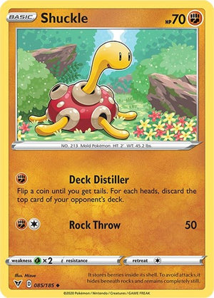 Pokemon TCG - SWSH04: Vivid Voltage - Shuckle - 085/185 - Reverse Holofoil