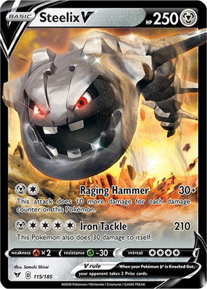 Pokemon TCG - SWSH04: Vivid Voltage - Steelix V - 115/185 - Holofoil