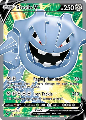 Pokemon TCG - SWSH04: Vivid Voltage - Steelix V - 176/185 - Holofoil