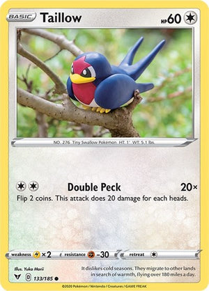 Pokemon TCG - SWSH04: Vivid Voltage - Taillow - 133/185 - Reverse Holofoil