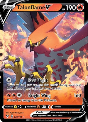 Pokemon TCG - SWSH04: Vivid Voltage - Talonflame V - 029/185 - Holofoil