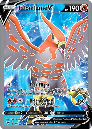 Pokemon TCG - SWSH04: Vivid Voltage - Talonflame V - 168/185 - Holofoil