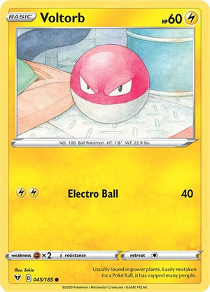 Pokemon TCG - SWSH04: Vivid Voltage - Voltorb - 045/185
