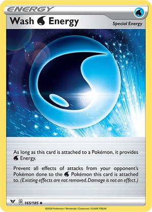 Pokemon TCG - SWSH04: Vivid Voltage - Wash Water Energy - 165/185 - Reverse Holofoil