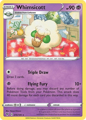 Pokemon TCG - SWSH04: Vivid Voltage - Whimsicott - 076/185 - Reverse Holofoil