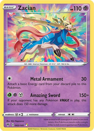 Pokemon TCG - SWSH04: Vivid Voltage - Zacian - 082/185 - Holofoil
