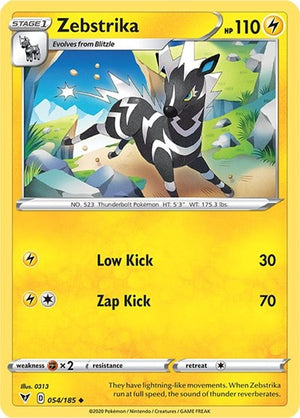 Pokemon TCG - SWSH04: Vivid Voltage - Zebstrika - 054/185