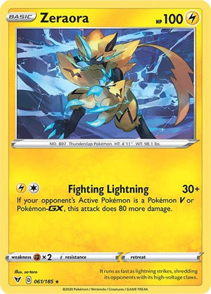 Pokemon TCG - SWSH04: Vivid Voltage - Zeraora - 061/185 - Holofoil