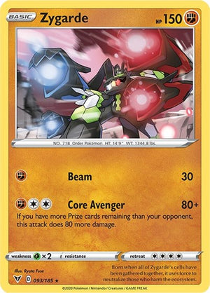 Pokemon TCG - SWSH04: Vivid Voltage - Zygarde - 093/185 - Holofoil