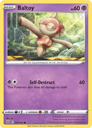 Pokemon TCG - SWSH05: Battle Styles - Baltoy - 057/163