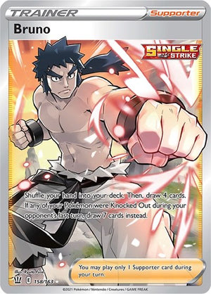 Pokemon TCG - SWSH05: Battle Styles - Bruno - 158/163 - Holofoil