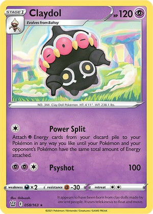 Pokemon TCG - SWSH05: Battle Styles - Claydol - 058/163