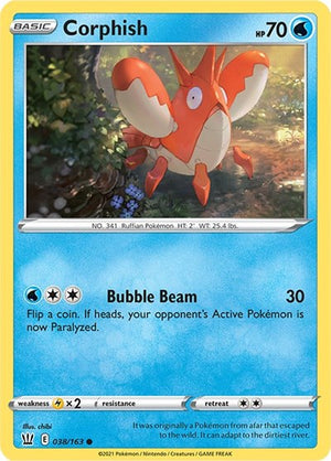 Pokemon TCG - SWSH05: Battle Styles - Corphish - 038/163