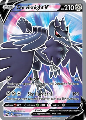 Pokemon TCG - SWSH05: Battle Styles - Corviknight V - 156/163 - Holofoil