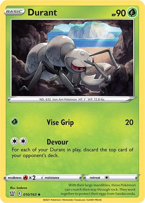 Pokemon TCG - SWSH05: Battle Styles - Durant - 010/163 - Reverse Holofoil
