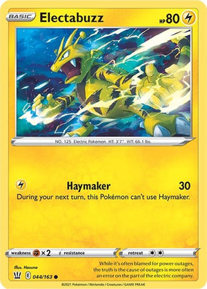 Pokemon TCG - SWSH05: Battle Styles - Electabuzz - 044/163 - Reverse Holofoil