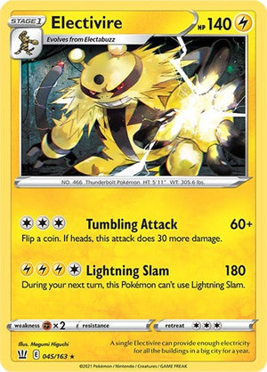 Pokemon TCG - SWSH05: Battle Styles - Electivire - 045/163 - Reverse Holofoil