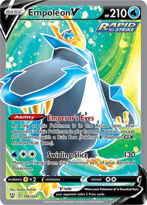Pokemon TCG - SWSH05: Battle Styles - Empoleon V - 145/163 - Holofoil