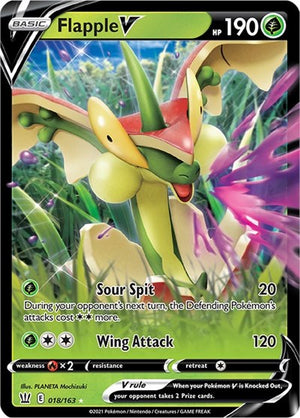 Pokemon TCG - SWSH05: Battle Styles - Flapple V - 018/163 - Holofoil