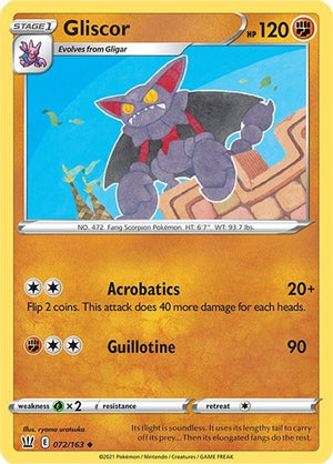 Pokemon TCG - SWSH05: Battle Styles - Gliscor - 072/163