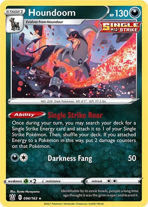 Pokemon TCG - SWSH05: Battle Styles - Houndoom - 096/163 - Holofoil