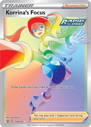 Pokemon TCG - SWSH05: Battle Styles - Korrina's Focus - 174/163 - Holofoil