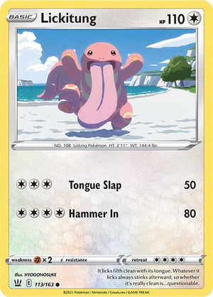 Pokemon TCG - SWSH05: Battle Styles - Lickitung - 113/163