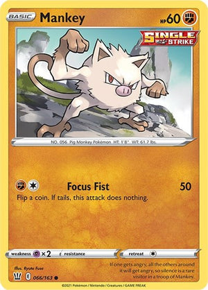 Pokemon TCG - SWSH05: Battle Styles - Mankey - 066/163