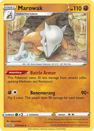 Pokemon TCG - SWSH05: Battle Styles - Marowak - 070/163