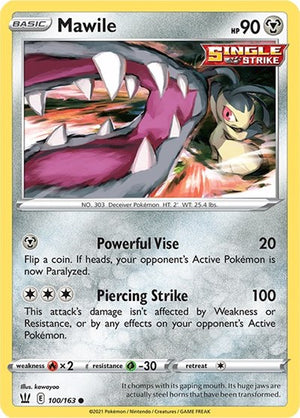 Pokemon TCG - SWSH05: Battle Styles - Mawile - 100/163