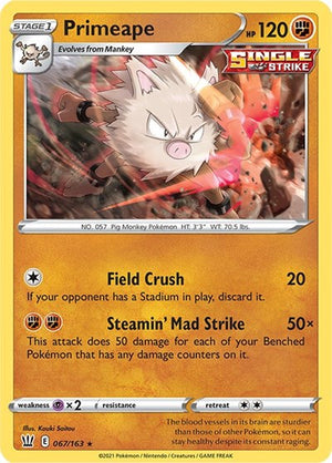 Pokemon TCG - SWSH05: Battle Styles - Primeape - 067/163