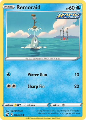 Pokemon TCG - SWSH05: Battle Styles - Remoraid - 036/163