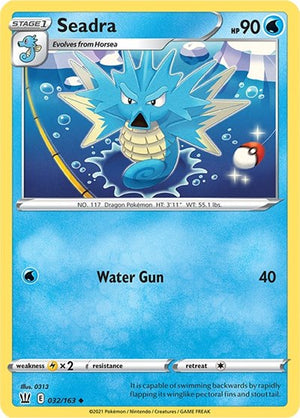 Pokemon TCG - SWSH05: Battle Styles - Seadra - 032/163
