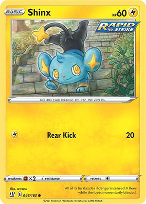 Pokemon TCG - SWSH05: Battle Styles - Shinx - 046/163 - Reverse Holofoil