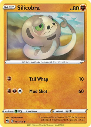 Pokemon TCG - SWSH05: Battle Styles - Silicobra - 081/163 - Reverse Holofoil