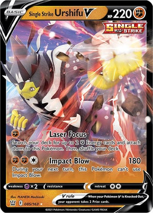 Pokemon TCG - SWSH05: Battle Styles - Single Strike Urshifu V - 085/163 - Holofoil
