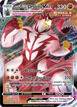 Pokemon TCG - SWSH05: Battle Styles - Single Strike Urshifu VMAX - 086/163 - Holofoil