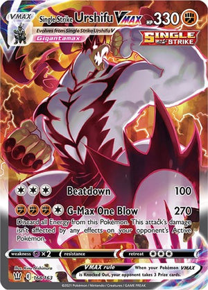 Pokemon TCG - SWSH05: Battle Styles - Single Strike Urshifu VMAX - 168/163 - Holofoil