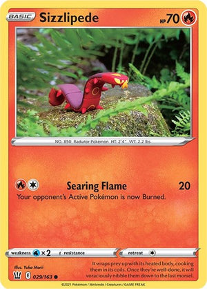 Pokemon TCG - SWSH05: Battle Styles - Sizzlipede - 029/163