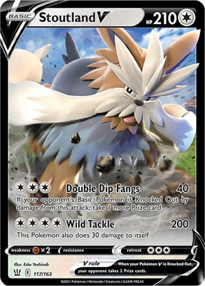 Pokemon TCG - SWSH05: Battle Styles - Stoutland V - 117/163 - Holofoil