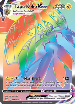 Pokemon TCG - SWSH05: Battle Styles - Tapu Koko VMAX - 166/163 - Holofoil