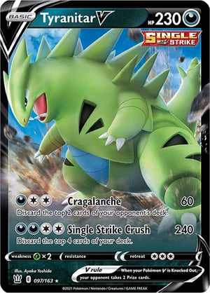 Pokemon TCG - SWSH05: Battle Styles - Tyranitar V - 097/163 - Holofoil