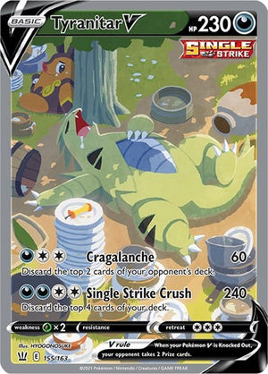 Pokemon TCG - SWSH05: Battle Styles - Tyranitar V - 155/163 - Holofoil