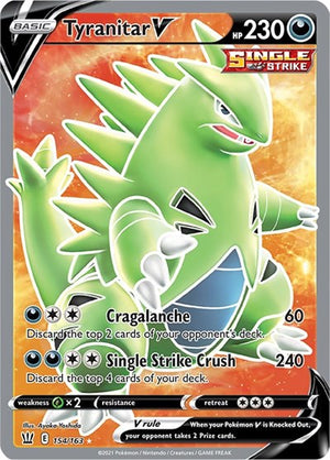 Pokemon TCG - SWSH05: Battle Styles - Tyranitar V - 154/163 - Holofoil
